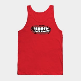 Vampire Mouth a Halloween Horror Tank Top